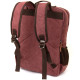 Рюкзак текстильный дорожный унисекс на два отделения Vintage 183842 Малиновый