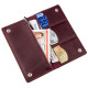 Бумажник женский на кнопках кожаный матовый SHVIGEL 183032 Бордовый