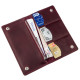 Бумажник женский на кнопках кожаный матовый SHVIGEL 183032 Бордовый