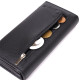 Женский вертикальный кошелек из натуральной кожи ST Leather 23084 Черный