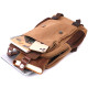 Удобный текстильный рюкзак с уплотненной спинкой и отделением для планшета Vintage 186152 Коричневый