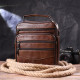 Стильна чоловіча сумка з натуральної шкіри 185223 Vintage Коричнева