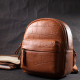 Невеликий стильний рюкзак з натуральної шкіри Vintage 186403 Коричневий
