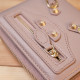 Кожаный симпатичный женский кошелек Guxilai 183943 Светло-розовый