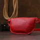 Женская кожаная сумка на пояс Shvigel 184313 Красный