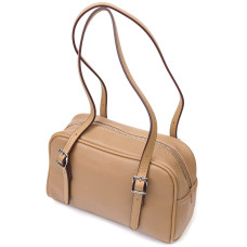 Деловая сумка-клатч со съемными ручками из натуральной кожи 185923 Vintage Бежевая