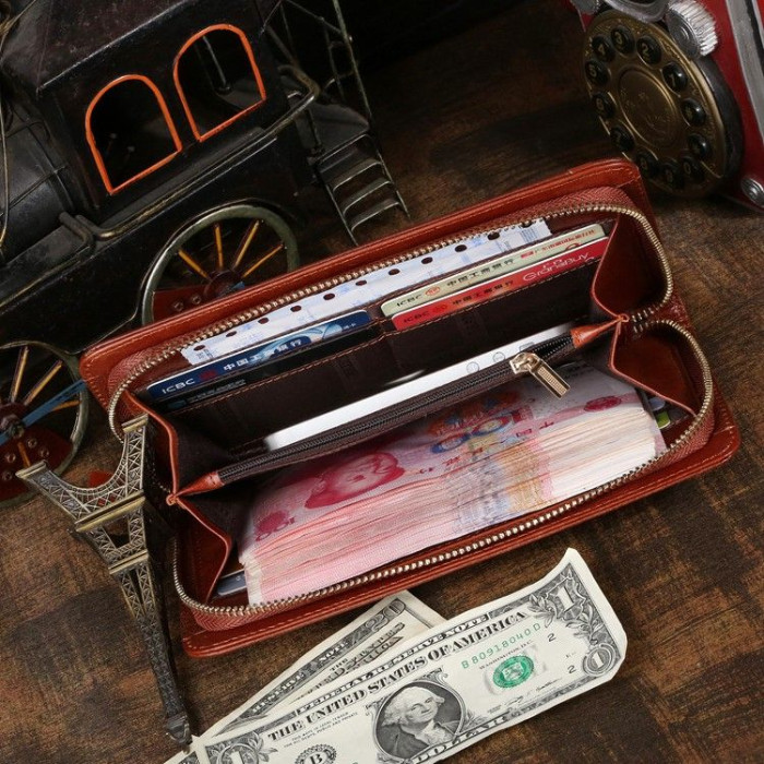 Чоловічий клатч Vintage 180483 шкіряний Коричневий