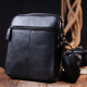 Практичная мужская сумка Vintage 184573 кожаная Черный