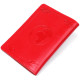 Кожаная обложка на паспорт с картой и рамкой SHVIGEL 183273 Красная