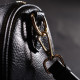 Элегантная женская сумка бочонок с двумя ручками из натуральной кожи Vintage 186323 Черная