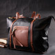 Удивительная двухцветная женская сумка из натуральной кожи Vintage 186273 Черный