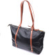 Удивительная двухцветная женская сумка из натуральной кожи Vintage 186273 Черный