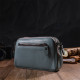 Модная сумка-клатч в стильном дизайне из натуральной кожи 185933 Vintage Серо-голубая