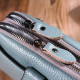 Модная сумка-клатч в стильном дизайне из натуральной кожи 185933 Vintage Серо-голубая