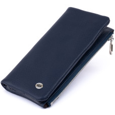 Вертикальный кошелек на кнопке женский ST Leather 183443 Темно-синий