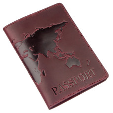 Обложка на паспорт Shvigel 182613 кожаная матовая Сливовая