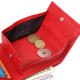 Женский небольшой кошелек с монетницей из натуральной кожи KARYA 185163 Красный