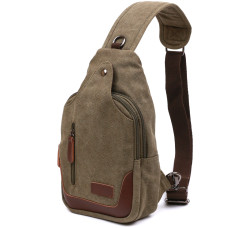 Функциональная мужская сумка через плечо Vintage 184453 Зеленый