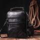 Стильная мужская сумка среднего размера через плечо из натуральной кожи Vintage sale_15039 Черный