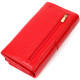 Яркий женский кошелек с большим количеством отделений из натуральной кожи Tony Bellucci 185803 Красный