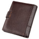 Мужской кошелек кожаный со встроенной обложкой для паспорта TAILIAN 182743 темно-коричневый