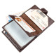 Мужской кошелек кожаный со встроенной обложкой для паспорта TAILIAN 182743 темно-коричневый