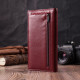 Женский вместительный вертикальный кошелек на магнитах из натуральной кожи ST Leather 186613 Бордовый