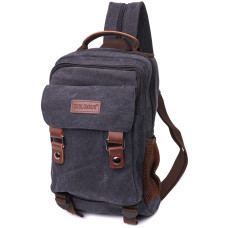 Практичный текстильный рюкзак с уплотненной спинкой и отделением для планшета Vintage 186153 Черный