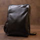 Мужская сумка планшет с накладным карманом на молнии в гладкой коже 183343 SHVIGEL, Черная