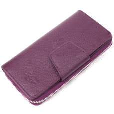 Яркий женский кошелек из натуральной кожи KARYA 184914 Фиолетовый