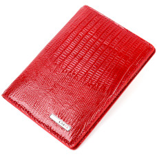 Яркая обложка на паспорт из фактурной кожи KARYA 184674 Красный