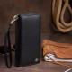 Вертикальный кошелек кожаный женский ST Leather 183514 Черный