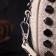 Кожаная сумка декорированная металлическими кнопками Vintage 186304 Белая