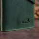 Бумажник унисекс из винтажной кожи SHVIGEL 183004 Зеленый