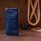 Кошелек женский кожаный с тиснением под экзотику Guxilai 182714 Синий