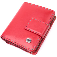 Женский вертикальный компактный кошелек из натуральной кожи ST Leather 186414 Красный
