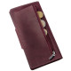 Бумажник женский вертикальный из винтажной кожи на кнопках SHVIGEL 183014 Бордовый