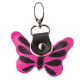 Брелок сувенир бабочка STINGRAY LEATHER 182044 из натуральной кожи морского ската Розовый