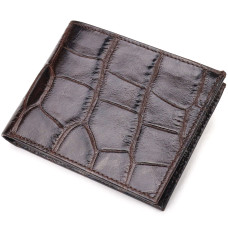 Миниатюрное портмоне мужское CANPELLINI из натуральной фактурной кожи 185364 коричневое.