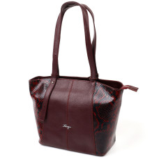 Оригинальная женская сумка KARYA 184594 кожаная Бордовый