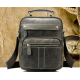 Сумка мужская вертикальная кожаная Vintage 182974 Серая
