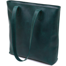 Кожаная винтажная женская сумка Shvigel 184494 Зеленый