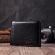 Зручне чоловіче портмоне з натуральної шкіри ST Leather 186554 Чорний