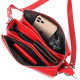 Яркая женская сумка на плечо KARYA 184604 кожаная Красный