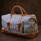 Дорожная сумка текстильная женская в полоску Vintage 183894 Белая