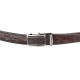 Ремінь-автомат CROCODILE LEATHER 181324 з натуральної шкіри крокодила Коричневий