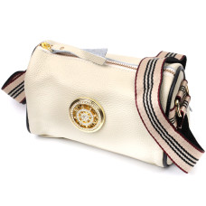 Изумительная сумка для стильных женщин из натуральной кожи Vintage 186234 Белый