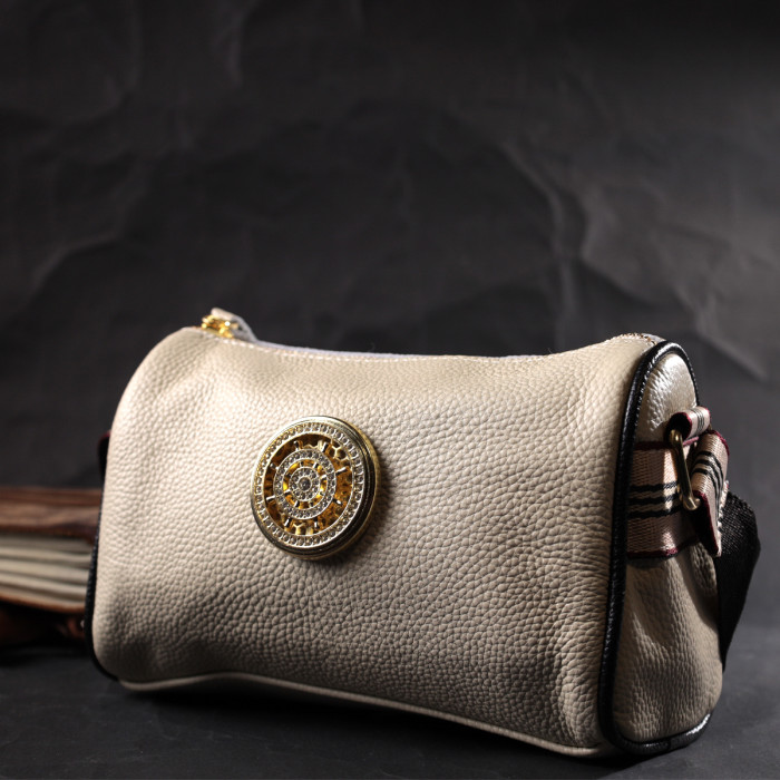 Дивовижна сумка для стильних жінок із натуральної шкіри Vintage 186234 Білий