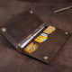 Бумажник мужской вертикальный матовый SHVIGEL 183034 Коричневый