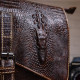 Сумка-мессенджер тиснение под экзотику Vintage 182984 Коричневая